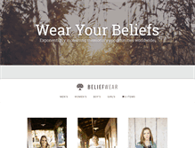 Tablet Screenshot of beliefwear.com